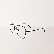 【ASLLY】日系多角造型黑方框濾藍光眼鏡