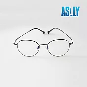 【ASLLY】韓風古著黑圓框濾藍光眼鏡