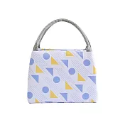 北歐風格／保溫保冷便當袋 提袋 -幾何撞色