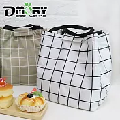 【OMORY】日式保冰/保溫便當袋-A款氈粘式-白色
