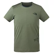 【The North Face】男 FLASHDRY短袖T恤S綠