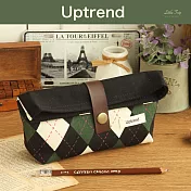 Uptrend W.B. 寬底收納袋│英倫小旅行‧   綠黑格