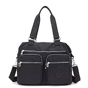 【KISSDIAMOND】防潑水超大容量手提媽媽包-6615(手提/肩背/斜背/大容量/6色可選)黑色