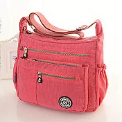 【KISSDIAMOND】防潑水多隔層大容量郵差包-921(手提/肩背/斜背/大容量/6色可選)西瓜紅