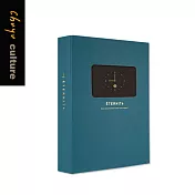 珠友 10K3孔皮紋相本/相簿/相冊黑4*6/90枚02深青