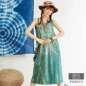 【潘克拉】石洗捕夢網背心洋裝 FREE綠色