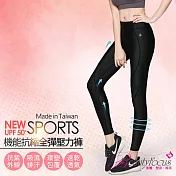 BeautyFocus全彈抗縮機能運動緊身褲5821-S黑線條