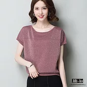 【Jilli~ko】夏季薄款亮絲針織衫 J6847　FREE紅色
