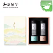 【京盛宇】 喜沐春光原葉茶葉禮盒 (阿里山金萱100g+桂香包種50g )
