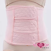 【天使霓裳】孕婦產後專用 加強版黏貼束腹帶M粉