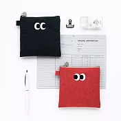 Livework SOMSOM 萬用拉鍊刺繡包V2-橘紅