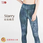 TENO花花褲。輕量化運動休閒褲【買就送小褲】M星夜藏青