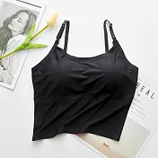 JDS@本舖＿冰絲清爽舒服透氣 內搭小背心黑色