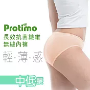 瑪榭 (台灣製) 薄感無縫抗菌三角褲-中低腰M膚