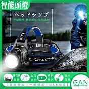 【GAN智慧感應頭燈】 L2晶片 LED頭燈 伸縮變焦 商檢合格電池 頭燈 修車 戶外 露營 釣魚 防潑水