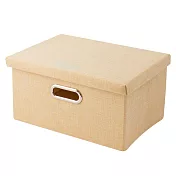 居家簡約可折疊收納箱 14.4L淺棕色