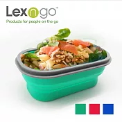 Lexngo 矽膠蓋可摺疊餐盒(小)綠色