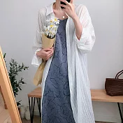 【那木】棉麻防晒空調長版襯衫 (2色)    FREE白色