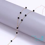 【Hera 赫拉】韓款925銀韓劇她的私生活單層黑晶項鍊