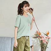 【慢。生活】花瓶刺繡短袖T 8052　FREE綠色
