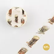 【BGM】和紙膠帶 金箔寬版Life系列 ‧冰咖啡