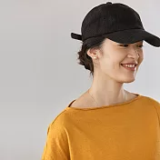 旅途原品_去冒險_原創設計亞麻棒球帽　黑色