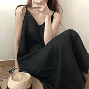 【初色】修身顯瘦連身A字裙-共3色-93574(F可選)F黑色