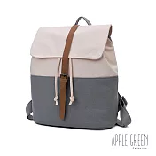 Apple Green 城市輕旅帆布後背包(灰)