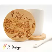 《JB Design》檜木杯墊 - 阿里山神木火車