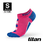 【titan】太肯 功能慢跑踝襪 2s　S 桃紅/藍