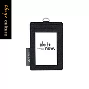 珠友 多層識別證套/證件套/工作證套/票卡夾/萬用票夾/卡套(直式)-do it now01黑