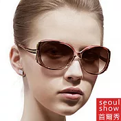 seoul show首爾秀 蜻蜓弧形腿太陽眼鏡UV400墨鏡 9511漸茶