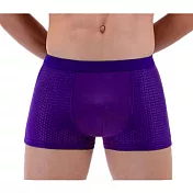 超彈力男士健康透氣內褲(3件組)紫色