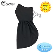 ADISI Aquatimo吸濕涼感抗UV附擋片口罩AS19041 / 城市綠洲專賣(涼感紗、吸濕排汗、抗紫外線、抗菌、通勤)黑色/F