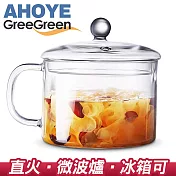【GREEGREEN】丹麥加厚玻璃泡麵碗 1500ml