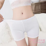 【Lockers 木櫃】冰絲三分防走光平口安全褲/打底褲-2色白