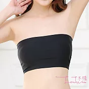 【Lockers 木櫃】冰絲透氣一片式無痕防走光小可愛/抹胸-2色黑