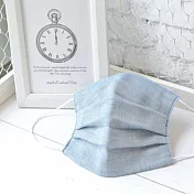 TEMARIYA 日本製可水洗手作立體口罩9×18(素色)-天空藍