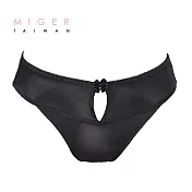 【MIGER密格內衣】古典時尚低腰三角內褲-台灣製-(編號：6918)FREE黑色