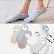 JDS.Sock - 純色簡約休閒棉襪(五色一組,不挑色)