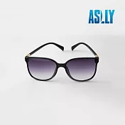 【ASLLY】極簡風黑色大框漸層墨鏡/太陽眼鏡