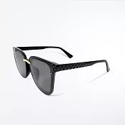 【ASLLY】微透感設計黑色方框偏光墨鏡/太陽眼鏡