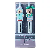 [星巴克]雨城小熊造型筆組