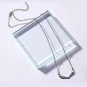 AmaZing 清新百大簡約甜美麋鹿角鎖骨鍊 (2色任選)銀色