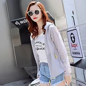 【KISSDIAMOND】日系百搭抗曬遮面連帽外套(戶外/騎車/防曬/透氣/輕薄/拉鏈口袋/4色M-2XL可選)M灰色