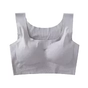 JDS@本舖-冰絲涼感無鋼圈內衣背心S灰色