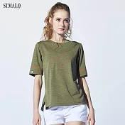 【ST.MALO】絮語格調咖啡紗吸排上衣-1920WTM苔蘚綠