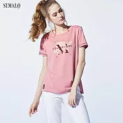 【ST.MALO】台灣製花漾奔放咖啡紗女T恤-1922WTL杏桃粉