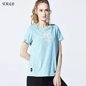 【ST.MALO】台灣製花漾奔放咖啡紗女T恤-1922WTL水煙藍