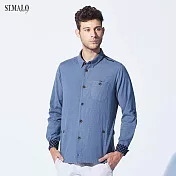 【ST.MALO】英倫雅痞天絲亞麻男襯衫-1953MSM紳士藍